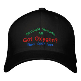 Redoubt Volcano Alaska Elevation Cap Bestickte Kappe