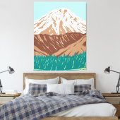 Redoubt Volcano Leinwanddruck (Insitu (Schlafzimmer))