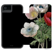 Redoute: Anemone, 1833 Incipio iPhone Geldbeutel-Hülle (Folio Geöffnet)