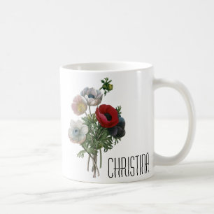 Redoute: Anemone, 1833 Kaffeetasse