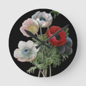 Redoute: Anemone, 1833 Runde Wanduhr (Vorderseite)
