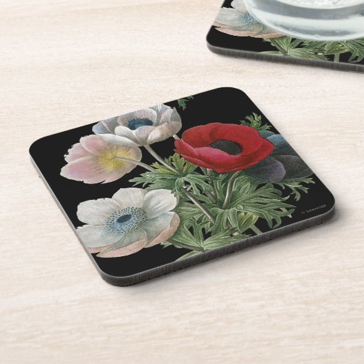 Redoute: Anemone, 1833 Untersetzer (Linke Seite)