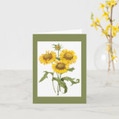 Redoute Blanket Blume Notecard Karte (Gelbe Blume)