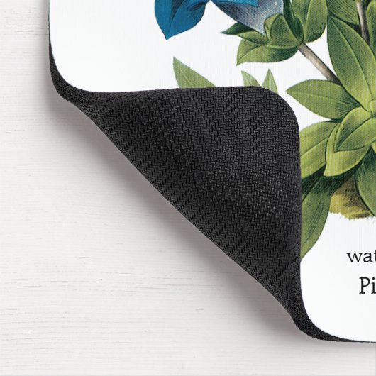 Redoute blaue Blume Mousepad (Ecke)