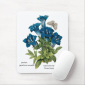 Redoute blaue Blume Mousepad (Mit Mouse)
