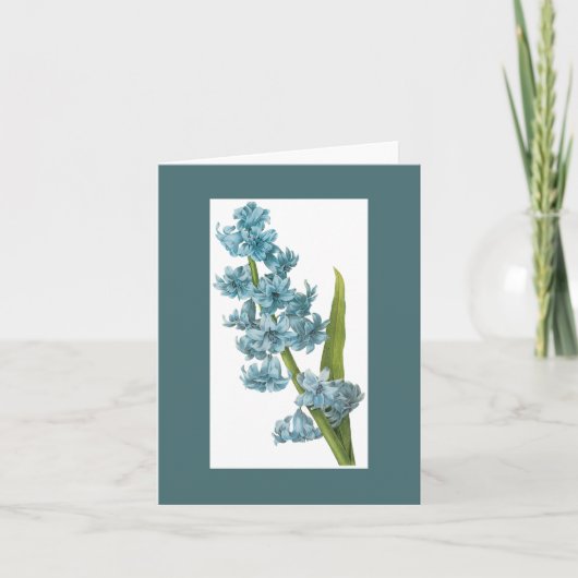 Redoute Blue Hyacinth Notecard Karte (Vorderseite)