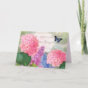 Redoute Blume Collage Geburtstags-Grußkarte Karte