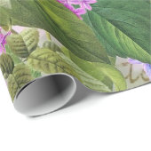 Redoute Blume Collage Glossage Wrapping Paper Geschenkpapier (Rolleneckpunkt)