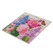 Redoute Blumen-Collagen-französische Fliese (Seite)