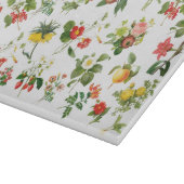 Redoute Botanische Dekorative Glaszuführung Schneidebrett (Ecke)