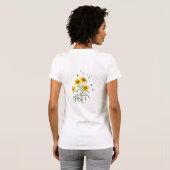 Redoute Coreopsis Blumen T-Shirt (Schwarz voll)
