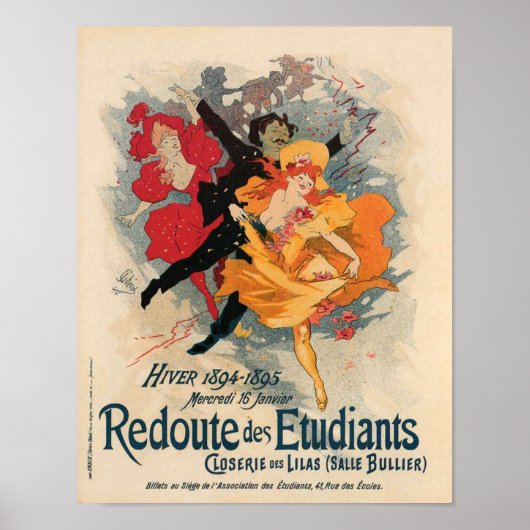 Redoute des Etudiants 1894 Poster (Vorne)