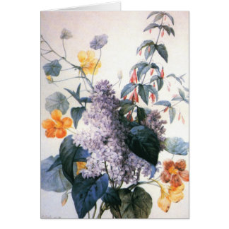Redoute Flieder Bouquet Karte