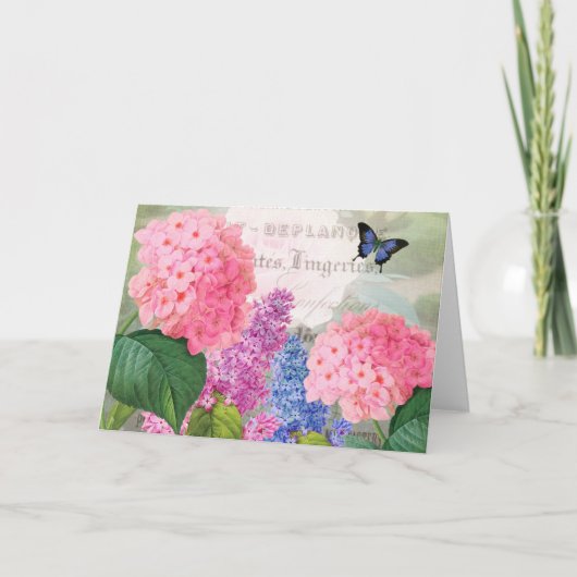 Redoute Flower Garden Grußkarte Karte (Vorderseite)