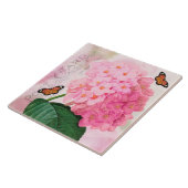 Redoute French Pink Hydrangea Keramik Tile Fliese (Seite)