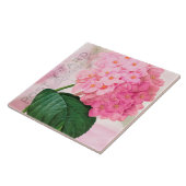 Redoute French Pink Hydrangea Keramik Tile Fliese (Seite)