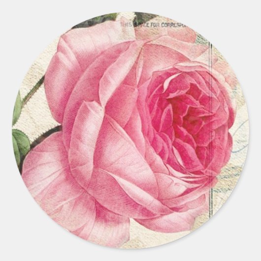 Redoute French Rose Stickers (Vorderseite)