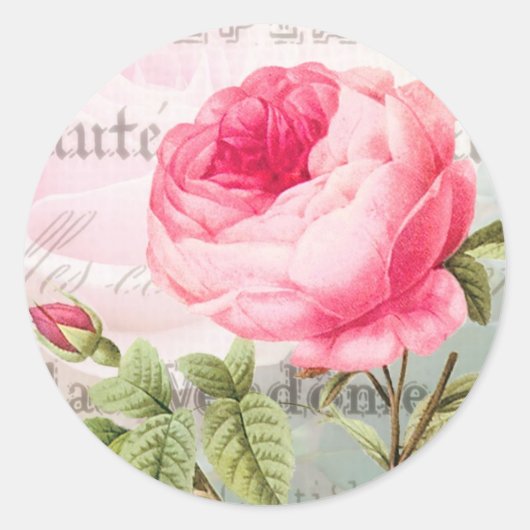Redoute French Vintag Rose Stickers (Vorderseite)