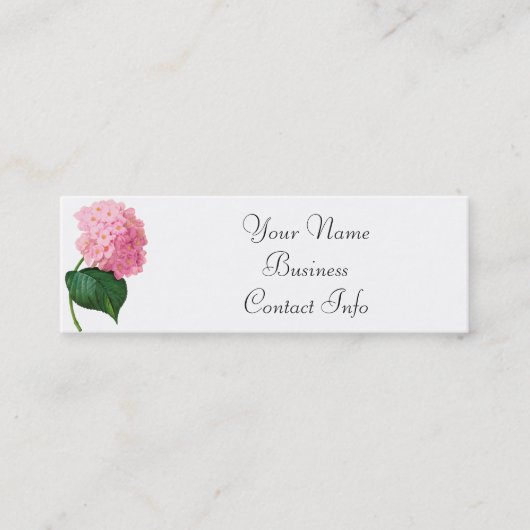 Redoute Hydrangea Custom Business Cards Mini Visitenkarte (Vorderseite)
