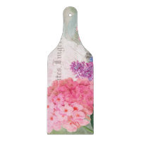 Redoute Hydrangea Lilac Glass Cutting Board Paddle