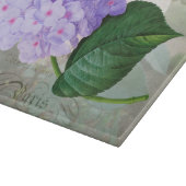 Redoute Lila Hydrangea Glaszuchtplatine Schneidebrett (Ecke)