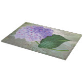 Redoute Lila Hydrangea Glaszuchtplatine Schneidebrett (Ecke)