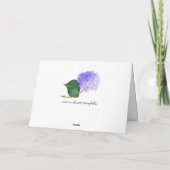 Redoute Lila Hydrangea Grußkarte Karte (Rückseite)
