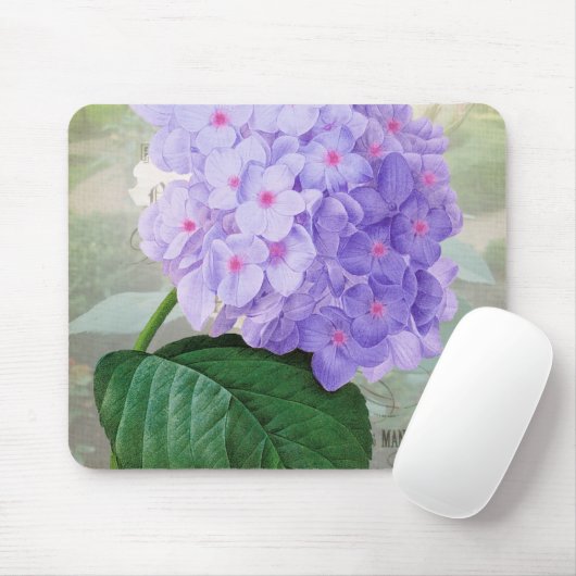 Redoute Lila Hydrangea Mousepad (Mit Mouse)
