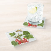 Redoute Pflanze Glass Untersetzer (Schrägansicht)