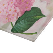 Redoute Pink Hydrangea Blume Glasschneidebrett Schneidebrett (Ecke)