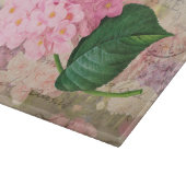 Redoute Pink Hydrangea Blume Glasschneidebrett Schneidebrett (Ecke)