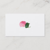 Redoute Pink Hydrangea Business Cards Visitenkarte (Rückseite)