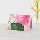 Redoute Pink Hydrangea Geburtstagskarte Karte (Gelbe Blume)