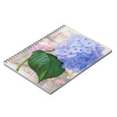 Redoute Pink Hydrangea Notebook Notizblock (Linke Seite)