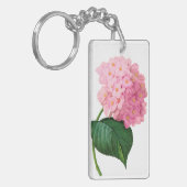 Redoute Pink Hydrangea Rectangle Schlüsselanhänger (Vorderseite links)