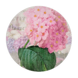 Redoute Pink Hydrangea Round Cutting Board Schneidebrett