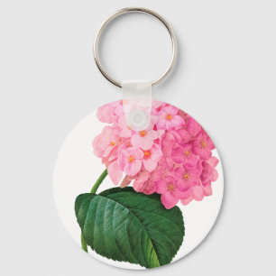 Redoute Pink Hydrangea Schlüsselanhänger