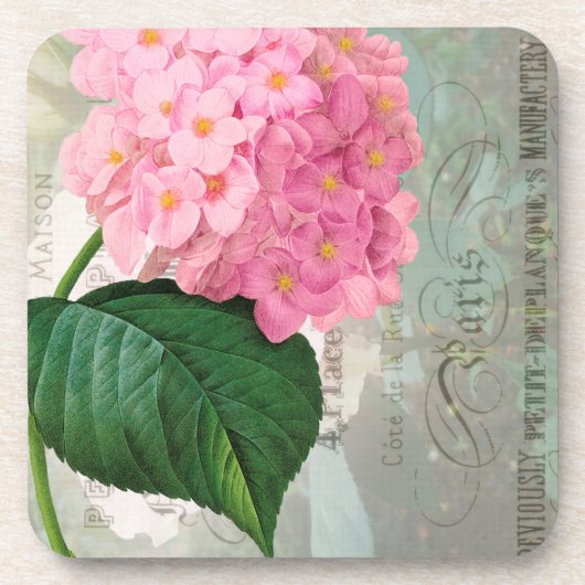 Redoute Pink Hydrangea Untersetzer (Vorderseite)