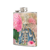 Redoute Pink Hydrangea Vinyl Wrapped Flask Flachmann (Links)