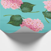 Redoute Pink Hydrangea Wrapping Paper Geschenkpapier (Ecke)