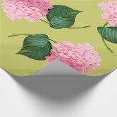 Redoute Pink Hydrangea Wrapping Paper Geschenkpapier (Ecke)