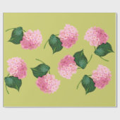 Redoute Pink Hydrangea Wrapping Paper Geschenkpapier (Flach)