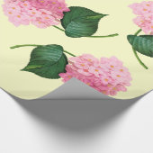 Redoute Pink Hydrangea Wrapping Paper Geschenkpapier (Ecke)