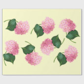 Redoute Pink Hydrangea Wrapping Paper Geschenkpapier (Flach)