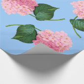 Redoute Pink Hydrangea Wrapping Paper Geschenkpapier (Ecke)
