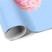 Redoute Pink Hydrangea Wrapping Paper Geschenkpapier (Rolleneckpunkt)