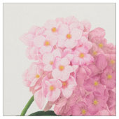 Redoute Pink Hydrangeas Combed Cotton Fabric Stoff (Nahaufnahme)