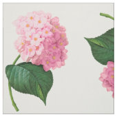 Redoute Pink Hydrangeas Combed Cotton Fabric Stoff (Muster)