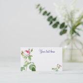 Redoute Pink Rose Business Cards Visitenkarte (Stehend Vorderseite)