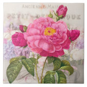 Redoute Pink Rose Keramik Tile Fliese (Vorderseite)